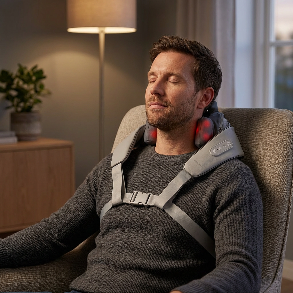 Wiederaufladbares 6D-Nacken- und Rückenmassagegerät Silax InnovaGoods