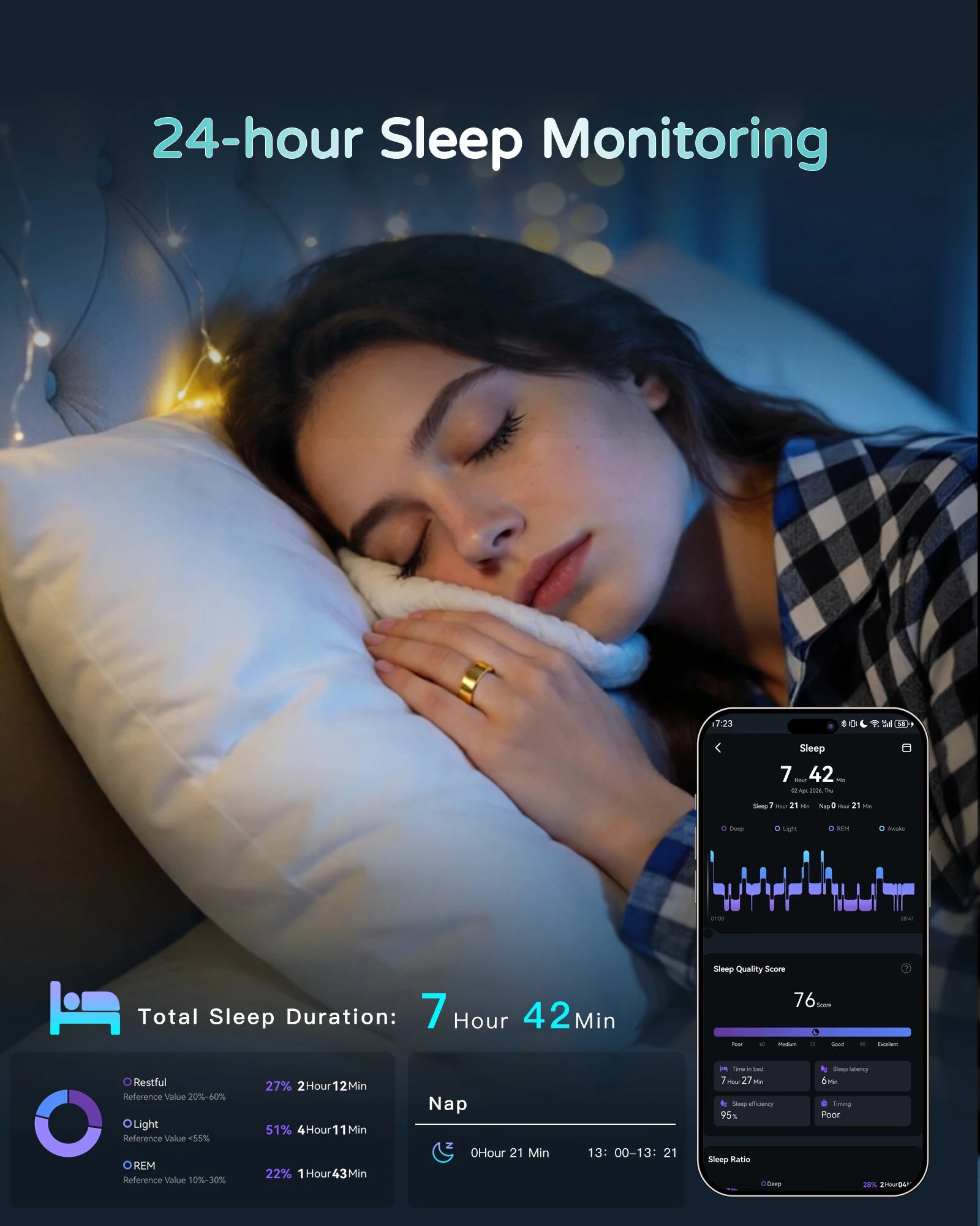 Aura Matt Premium Smart Ring — Advanced Sleep & Recovery Tracker