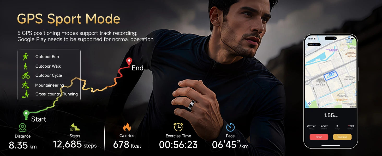 Aura Matt Premium Smart Ring — Advanced Sleep & Recovery Tracker